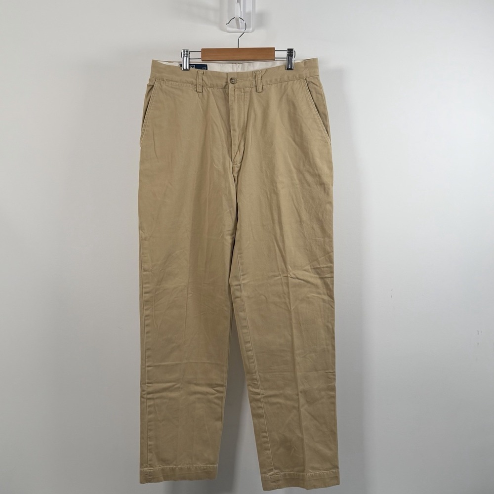 VTG Polo Ralph Lauren Andrew Pants Mens 32x32 Khaki Chino Relaxed Preppy 90s